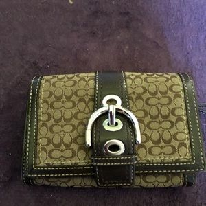 Coach signature leather med size wallet.